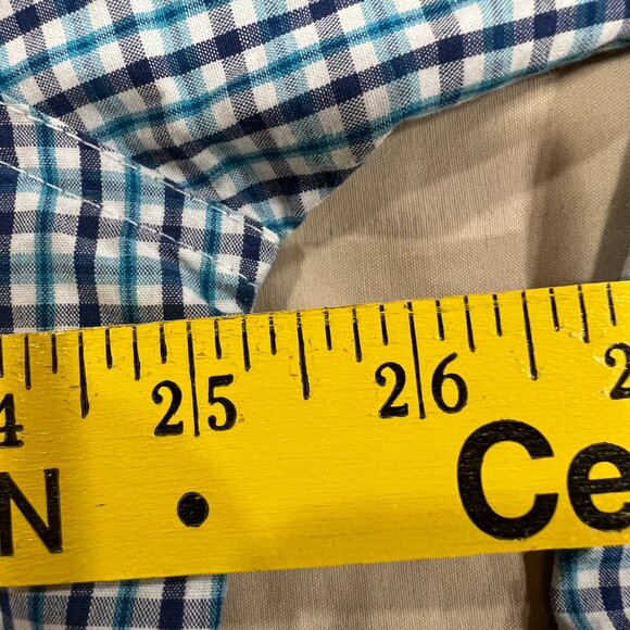 Aeropostale Classic Fit Blue Checker Shirt Mens Size L - Picture 10 of 14